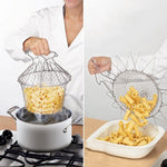 Foldable Fruit Vegetable Washing Basket Steam Fry Food