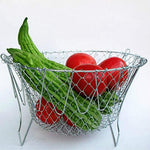Foldable Fruit Vegetable Washing Basket Steam Fry Food