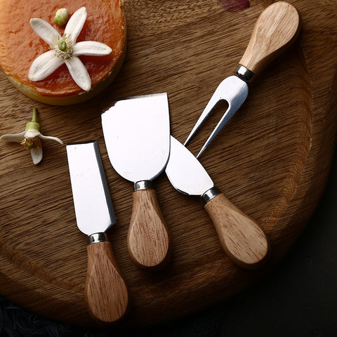 4pcs/set Wood Handle Cheese Cutter Slicer